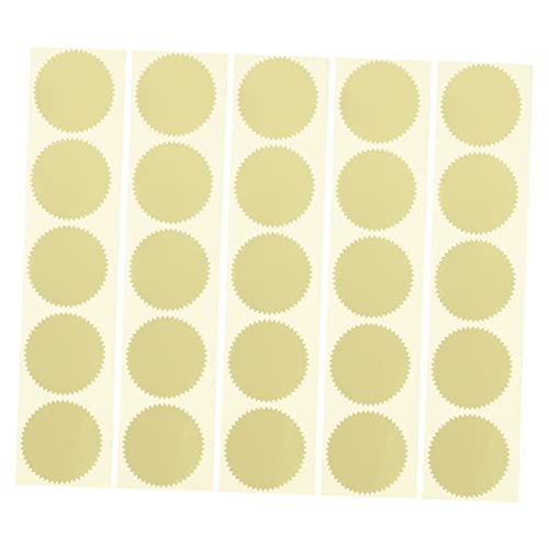 FOYTOKI 100 Stück Goldene Stempelaufkleber Zahnradform für Briefe Zertifikate und Auszeichnungen Selbstklebende Siegelaufkleber für Diy Dekoration und Versiegelung von FOYTOKI