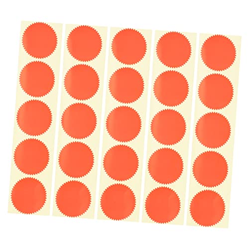 FOYTOKI 100 Stück Gummistempel Aufkleber Zahnradform Selbstklebende Siegelsticker für Dokumente Zertifikate und Geschenkanhänger Vielseitig Einsetzbar von FOYTOKI