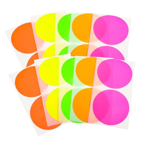 FOYTOKI 100 Stück Kreisförmige Codierte Aufkleber Klassifizierte Etikettenaufkleber Farbige Aufkleber Farbige Runde Aufkleber Punktaufkleber Kreisaufkleber Runde Farbaufkleber von FOYTOKI