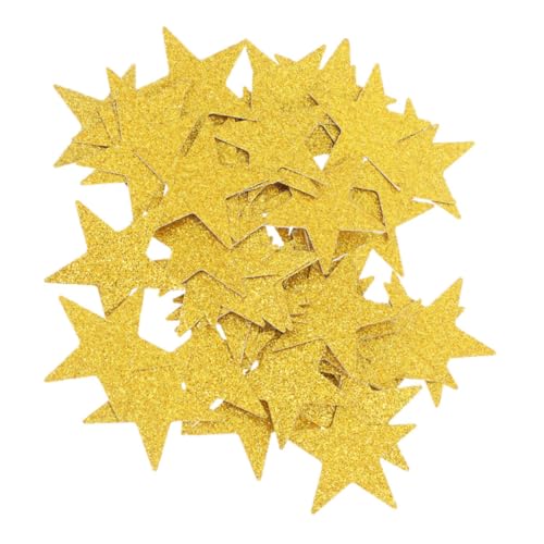 FOYTOKI 100 Stück Teiliges goldfarbenes Papierkonfetti konfetti Doppelseitig für DIY Bastelprojekte Geburtstags Hochzeitsdeko Scrapbooks Grußkarten Bastelsterne von FOYTOKI