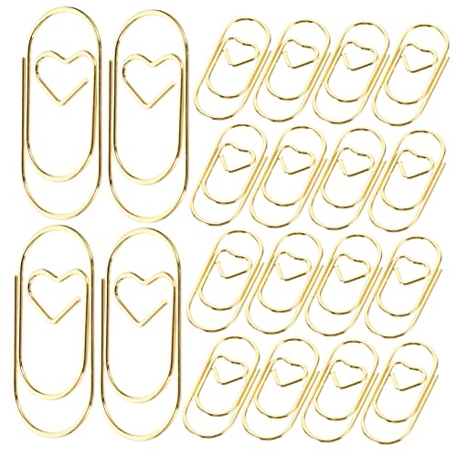 FOYTOKI 100Stücke Metallclips Büroklammern für Dokumente Fotos und Notizen Dekorative Strickclips Vielseitig Einsetzbar für Schule Büro und Zuhause von FOYTOKI