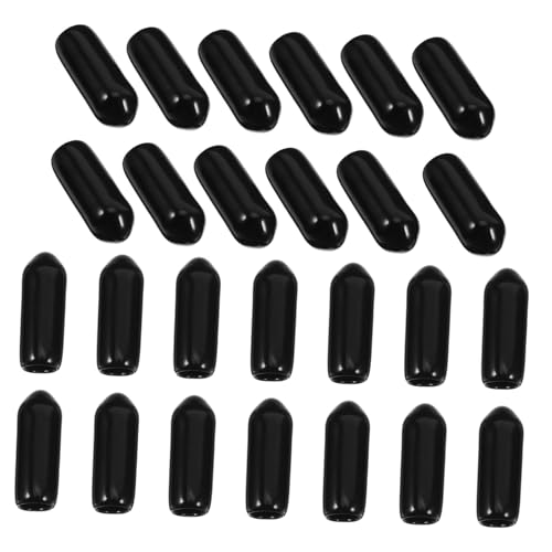 FOYTOKI 100Stücke PVC Schraubengewindeschutz Endkappen Flexible Abdeckungen für Isolierend Schwarz Schutz für Drahtverbindungen und Rohrstangen FOYTOKI 100Stücke PVC Schraubengewindeschutz Endkappen Flexible Abdeckungen für Isolierend Schwarz Schutz für Drahtverbindungen und Rohrstangen von FOYTOKI