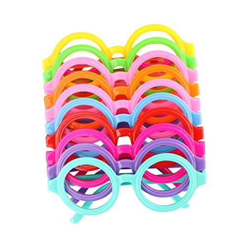 FOYTOKI 10Stücke Brillenrahmen Runde Spielzeugbrillen für Lustige Partydekorationen für Kindergeburtstage und Festivals Farbenfrohe und Kreative Accessoires von FOYTOKI