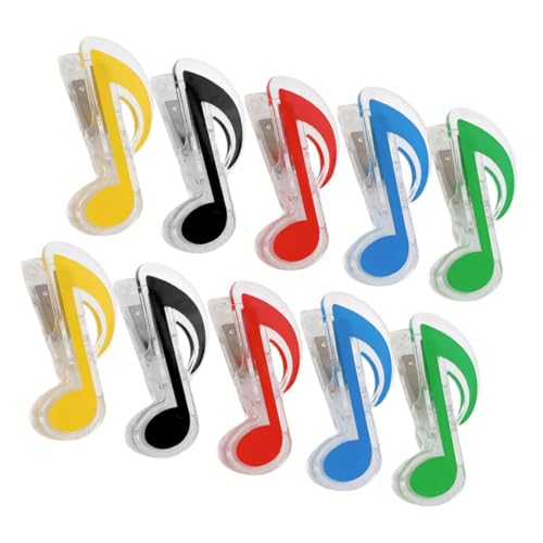 FOYTOKI 10Stücke Notenbuch Clip Seitenhalter Clips für Musikpartituren Starke Halter für Klaviernoten Vielseitige Langlebige Materialien Sicherer Halt von FOYTOKI