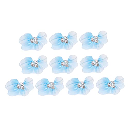 FOYTOKI 10Stücke Teiliges Nagelblumen Charms mit Strasssteinen Dekorative Blüten für Nailart DIY Bastelprojekte Handwerk und Gestaltung Perlen Accessoires von FOYTOKI