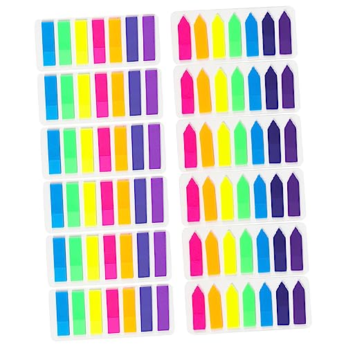FOYTOKI 12 Sätze Farbige Haftmarker Beschreibbare Index Tabs für Notizen Pet Material Schule Büro und Zuhause Einfache Handhabung Vielseitig Einsetzbar von FOYTOKI