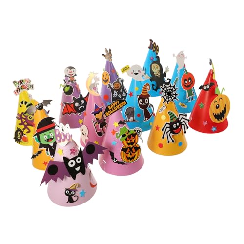 FOYTOKI 12 Stück Teiliges Halloween DIY Papier-hut Kinderfreundliche Bastel-partyhüte aus Sicherem Material Fördert Kreativität und Feinmotorik für Halloween-party Deko und Mitgebsel FOYTOKI 12 Stück Teiliges Halloween DIY Papier-hut Kinderfreundliche Bastel-partyhüte aus Sicherem Material Fördert Kreativität und Feinmotorik für Halloween-party Deko und Mitgebsel von FOYTOKI