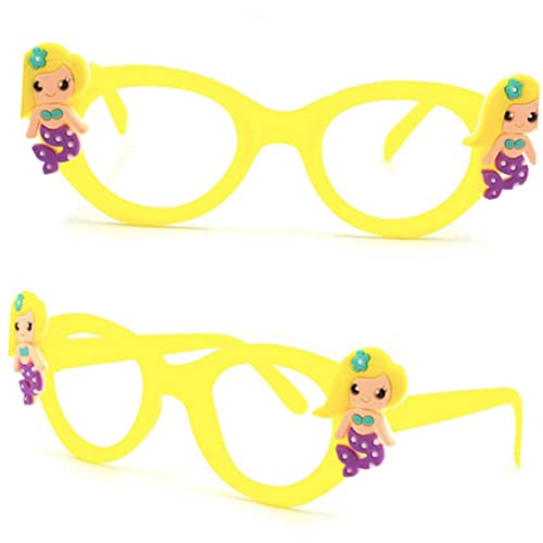 FOYTOKI 12 Stück Teiliges Kinderbrillen ohne Gläser Meerjungfrau Design Bunte Partybrillen Lustige Foto Requisiten für Mädchen Jungen Partyzubehör mit Robustem Leichtem Rahmen von FOYTOKI