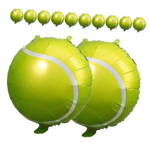 FOYTOKI 12Stücke Ballons Aufblasbare Dekoration für Tennis Geburtstagspartys Sport Themen Party Zubehör Kinderfreundlich für Innen und Außenbereich Leuchtende Farben von FOYTOKI