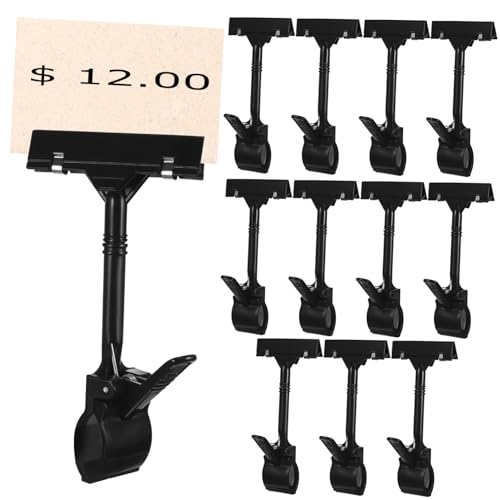FOYTOKI 12Stücke Drehbare Preisschild Halterclips aus Stabile Schilderclips für Preisanzeigen für Supermärkte Geschäfte und Ausstellungen Sichere und Flexible von FOYTOKI