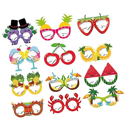 FOYTOKI 12Stücke Lustige Sonnenbrillen für Partyzubehör Hawaiianische Foto Requisiten für Luau Feiern Dekorationen für Strand FOYTOKI 12Stücke Lustige Sonnenbrillen für Partyzubehör Hawaiianische Foto Requisiten für Luau Feiern Dekorationen für Strand von FOYTOKI