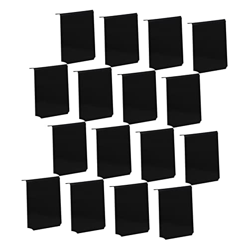 FOYTOKI 16 Stück Preisschild Namensetiketten Supermarkt-Tag-Clip Inhaber Mülleimerklammern Etiketten-Tags aufbewahrungsdose storage boxes tageb Um Preiskarten stehen Werbeclip PVC Black von FOYTOKI