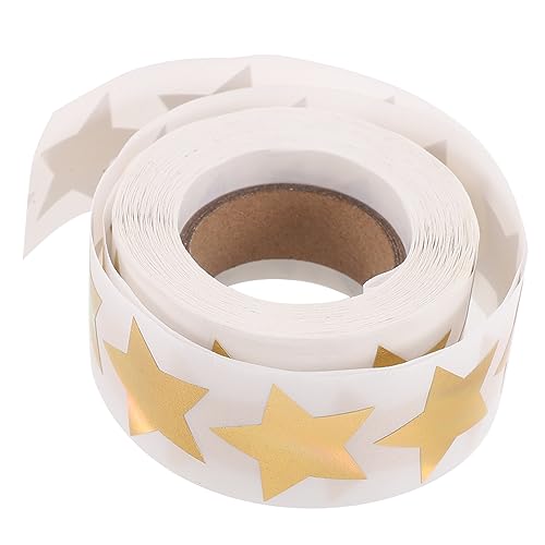 FOYTOKI 1Rolle Dekorative Siegelaufkleber Form von Fünfzackigen Sternen mit Selbstklebenden für Hochzeiten und Partys Leuchtende Designs von FOYTOKI