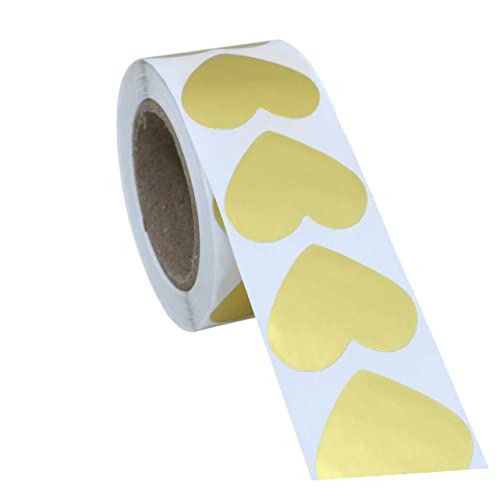 FOYTOKI 1Rolle Selbstklebende Herzaufkleber für Bäckerei Keksläden und DIY Projekte Hochwertige Umweltfreundliche Papieretiketten von FOYTOKI