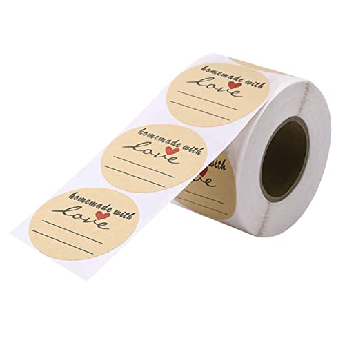 FOYTOKI 1Rolle Selbstklebende Papierversiegelungsetiketten Aufkleber für Geschenkverpackung Hausgemachte Produkte Dekorative für Kreative von FOYTOKI