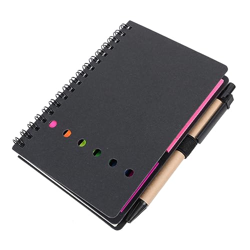 FOYTOKI 1Satz Kreatives Spiral Notizbuch mit Aufklebern PU Lose Notebook für Büro Klassenzimmer und Zuhause für Tagebuch Notizen und Brainstorming von FOYTOKI