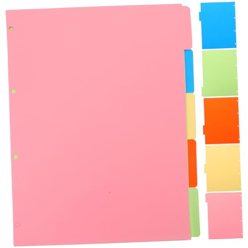 FOYTOKI 2 Sätze Trennblätter für Ringordner mit Löchern Langlebige Papiertrennblätter für Notizbücher Praktische Indexseiten für Effiziente Organisation von FOYTOKI