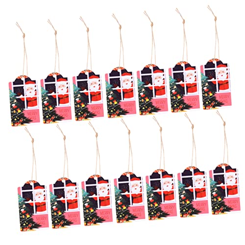 FOYTOKI 2 Sätze Weihnachts Papieranhänger mit Juteseil Santa Claus Etiketten für Dekorative Tags für Weihnachten Neujahr von FOYTOKI