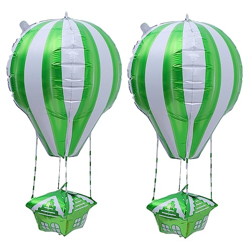 FOYTOKI 2 Stück Ballon raumdeko balloons luftbalons balongas geburtstagseinladungen Blau Party-Hochzeit wiederverwendbar Dekorationen Aluminiumfolie Green von FOYTOKI