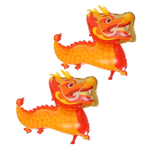 FOYTOKI 2 Stück Drachen Luftballons für Neujahrsfeier Große Robuste Party Deko Leicht Tragbar und Wiederverwendbar Geeignet für Wand Fenster und Außenbereich Chinesisches Frühlingsfest von FOYTOKI