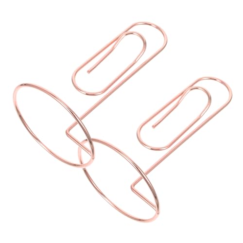 FOYTOKI 2 Stück Goldene Metall Kartenhalter Eleganter Memo Clip für Büro Tischkarten Fotos und Tischnummern Vielseitiger Organizer für Notizen und Visitenkarten Roségold von FOYTOKI