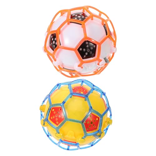 FOYTOKI 2 Stück Leuchtende Springende Fußballspielzeuge Musik und Tanz Batteriefrei Flexibles Hüpfball Fördert Koordination bei Jungen und Mädchen Zufällige Farbe Zufällige Farbe von FOYTOKI
