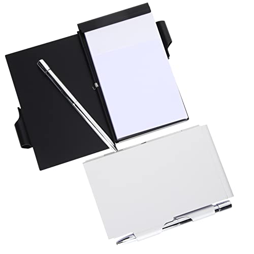 FOYTOKI 2 Stück Metall Notizbuch mit Stift und Etui Nachfüllbares Notizbuch für Büro Schule und Zuhause Langlebiges Design Praktisch für Hochwertigem von FOYTOKI