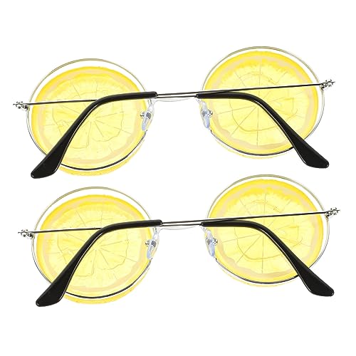 FOYTOKI 2 Stück Zitronengläser Strandparty-brille Brillen Für Fotoautomaten Rave-brille Retro Luau Partybrille Geformt Lustig Gurkenglas Künstliche Zitronen Yellow FOYTOKI 2 Stück Zitronengläser Strandparty-brille Brillen Für Fotoautomaten Rave-brille Retro Luau Partybrille Geformt Lustig Gurkenglas Künstliche Zitronen Yellow von FOYTOKI