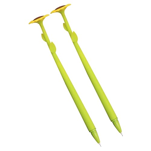 FOYTOKI 2 Stücke Sonnenblumen Gelstifte 0,5mm Cartoon Kugelschreiber für Schüler Flexibel Kunststoff Schulbedarf von FOYTOKI