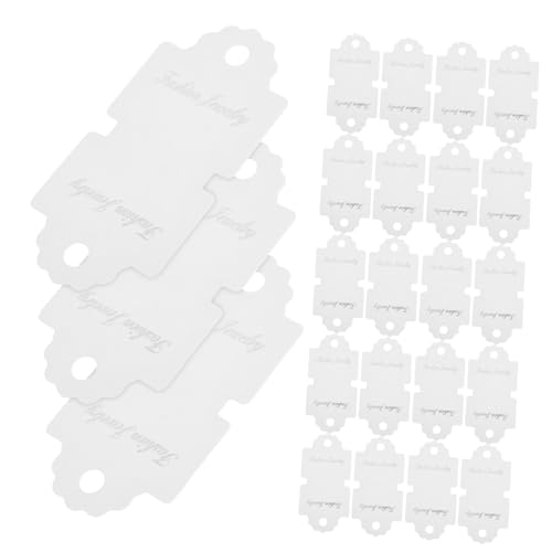 FOYTOKI 200 Stück Schmuckverpackungskarten Weiß Faltbare Stabile Displaykarten für Ohrringe Armbänder Schlüsselanhänger Vielseitige Schmuckpräsentation und DIY labelkarten von FOYTOKI