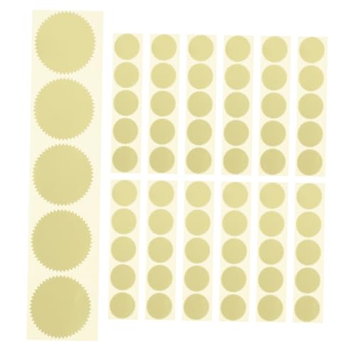 FOYTOKI 200 Stück Selbstklebende Runde Goldzertifikatsiegel mit Wellenschliff Blanko Prägesiegel für Urkunden Zertifikate und Auszeichnungen DIY Prägeetiketten für Gratulations und FOYTOKI 200 Stück Selbstklebende Runde Goldzertifikatsiegel mit Wellenschliff Blanko Prägesiegel für Urkunden Zertifikate und Auszeichnungen DIY Prägeetiketten für Gratulations und von FOYTOKI