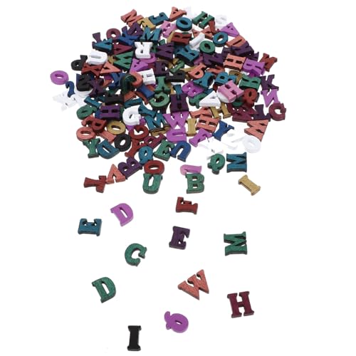 FOYTOKI 200stücke Holzbuchstaben Bunte Dekorative Buchstaben Für Bastelprojekte Für Partys Und Raumdekoration Unlackierte Holzbuchstaben Für Kreative Gestaltung von FOYTOKI