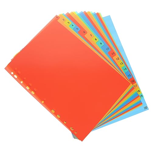 FOYTOKI 20Blätter Ordner Trennblätter Farbiges aus Robustem Material für Schule und Büro Design für Notizbücher und Planer Langlebig und Praktisch FOYTOKI 20Blätter Ordner Trennblätter Farbiges aus Robustem Material für Schule und Büro Design für Notizbücher und Planer Langlebig und Praktisch von FOYTOKI