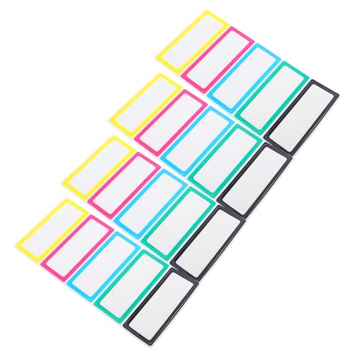 FOYTOKI 20Stücke Wiederverwendbare Abwischbare Klebrige Namensschilder für Home Office Organisation Sicher für Oberflächen Leicht zu Entfernen Langlebig von FOYTOKI