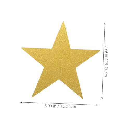 FOYTOKI 24 Stück Teiliges Goldene Glitter Stern Papier Ausschnitte Handgefertigte Sterne für Bulletin Boards DIY Bastelprojekte Kreative Wanddekoration für Klassenzimmer und Hochzeiten von FOYTOKI