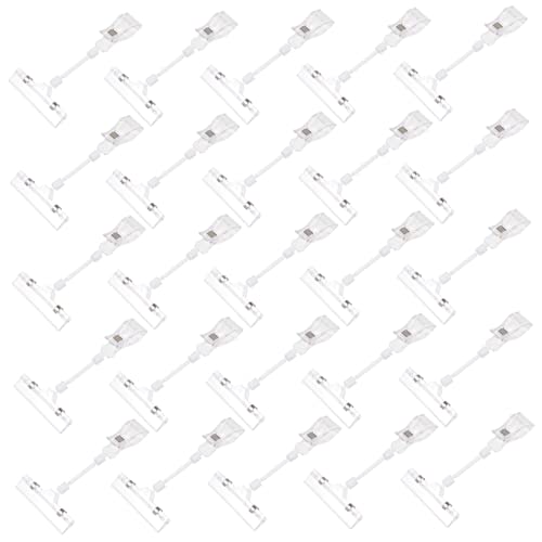 FOYTOKI 25Stücke Drehbare Schilderhalter Clips Display Etikettenclip für Preisanzeigen für Märkte und Verkaufsstände Stabil und Installieren von FOYTOKI