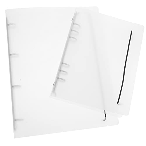 FOYTOKI 2Stücke Notizblock Hülle mit Band Binder Cover für Robuster Dokumentenordner für Schule und Büro Wiederverwendbar und Leicht zu Reinigen von FOYTOKI