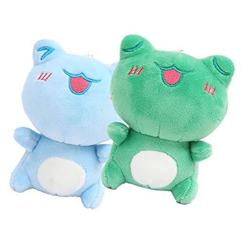 FOYTOKI 2Stücke Plüsch Frosch Schlüsselanhänger Weiche Gefüllte Frosch Puppen Dekoration für Taschen Handys und Schlüssel von FOYTOKI