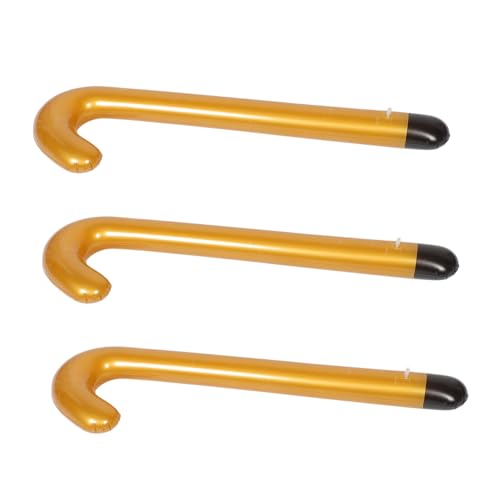 FOYTOKI 3 Stück Aufblasbarer Gehwagen Pvc Aufblasbare Gehstöcke Alter Mann Cosplay Gehstock Pvc Kostüm Gehstock Halloween Requisite Aufblasbare Krücke von FOYTOKI