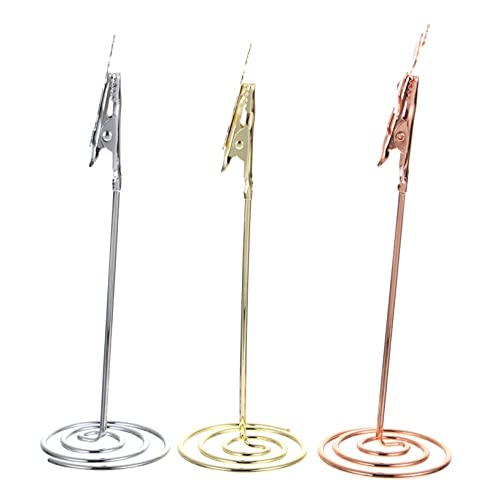 FOYTOKI 3 Stück Geschäftskartenhalter hochzeitsdeko bürodeko büro dekoration metallklemme hohzeitdeko Köln Cool Halter für Fotoclips Fotoclip für zu Hause Fotoclips für den Tisch Eisen von FOYTOKI