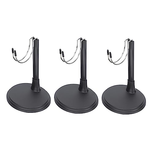 FOYTOKI 3 Stück Puppenständer Schwarz Stabile Doll Holding Racks mit Breiter Basis für Stehende Figuren Display für Puppen und Plüschtiere Einfach zu Bedienen und Dekorativ von FOYTOKI