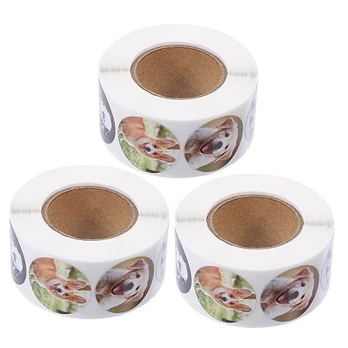 FOYTOKI 3Rollen Haushaltsrollaufkleber Dekorative Etikettenaufkleber für DIY und Bäckerei Selbstklebende Aufkleber für Verpackungen Kunsthandwerk und Partydekoration von FOYTOKI