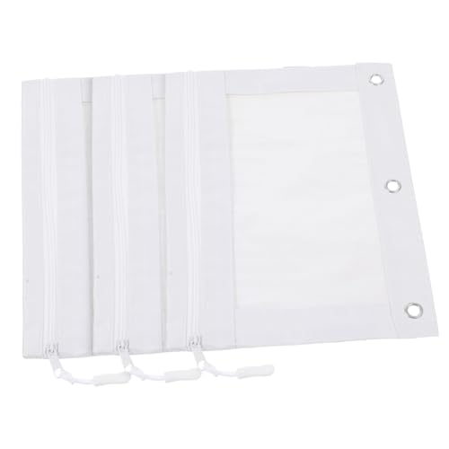 FOYTOKI 3Stücke Binder Bleistiftbeutel Transparente Dokumententaschen mit Großem Fassungsvermögen Reißfest und Schmutzabweisend für Schule von FOYTOKI