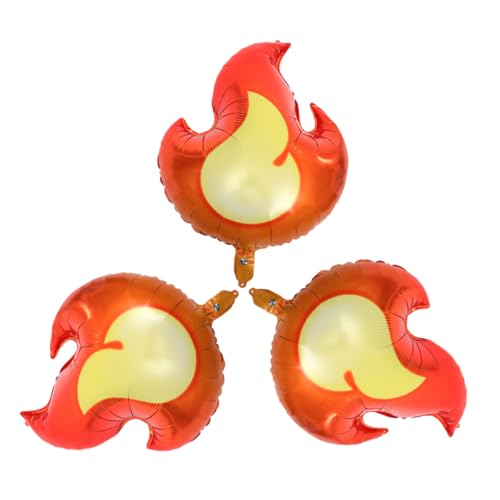 FOYTOKI 3Stücke Flammenballons aus Aluminiumfolie für Themenparty Kreative für Jungen Geburtstagsfeiern Langlebige und Leicht Aufblasbare Luftballons von FOYTOKI