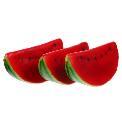 FOYTOKI 3Stücke Gefälschte Wassermelonenscheiben Lebensechte Dekoration für Sommerpartys Fotorequisite für Kreative Arrangements und Wohnzimmer von FOYTOKI
