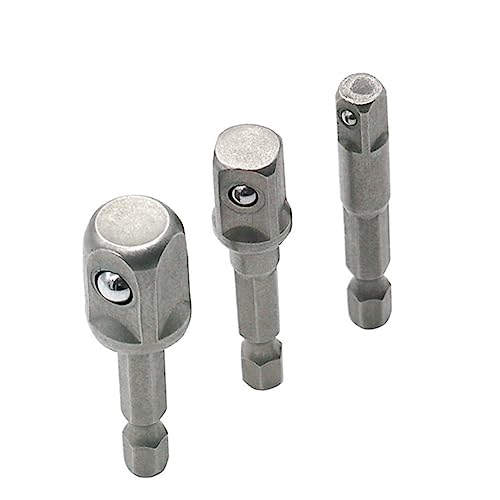FOYTOKI 3Stücke Teiliges Bohrer Erweiterungsset mit Sechskant Adapter für Power Bohrer Robustes Design für Hohe Drehmomentanforderungen Einfaches Wechseln von FOYTOKI