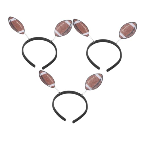 FOYTOKI 3pcs Rugby Stirnband Kopfbedeckung Frauen Fußballparty Bevorzugt Fußballparty Dekorationen Mit Fußball Kopfbedeckung Fußballzubehör Für Fußball Geburtstagsfoto -requisiten von FOYTOKI