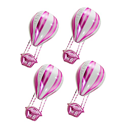 FOYTOKI 4 Stück Heißluftballon Folienballons für Hochzeiten Geburtstagsfeiern und Babypartys Aluminium Film Luftballons für Festliche Dekorationen von FOYTOKI