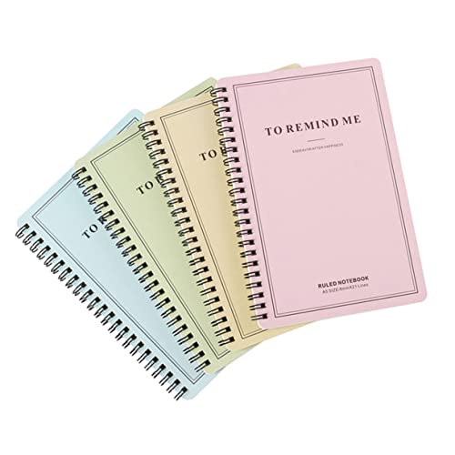 FOYTOKI 4 Stück Spiral Notizbücher mit Einfachem Cover Notizbuch für Studierende Tagebuch und Reisejournal Personalisierte Schreibwaren für Täglichen Gebrauch von FOYTOKI