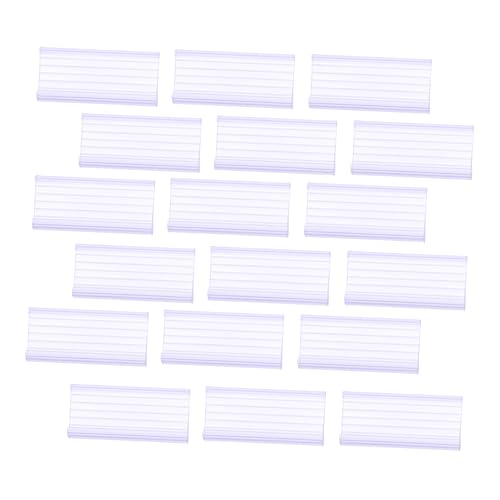 FOYTOKI 40 Stück PVC Transparente Etikettenhalter für Regale Preisdisplay Clips Einfach zu Montieren für Supermärkte und Geschäfte Clip Design von FOYTOKI